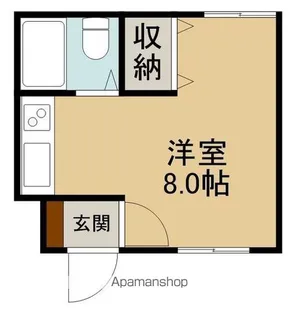 シャンポールわかさ【1-1号室】の間取り