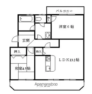 サンハイツふじ【B203号室】の間取り