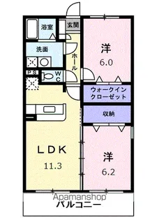 ジュネスⅡ【1階】の間取り