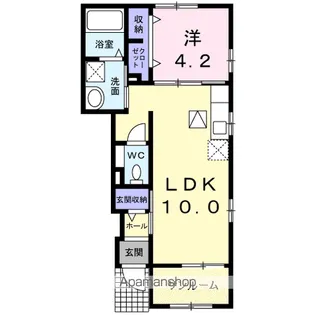 グラース【1階】の間取り