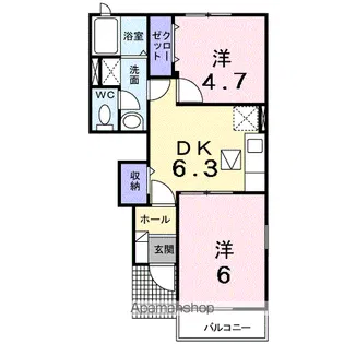 パーミイ ヒル参番館【1階】の間取り