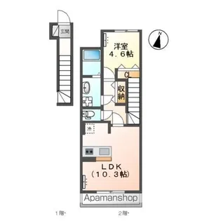 イニシオ A【207号室】の間取り