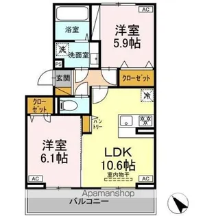 プランドール【2階】の間取り