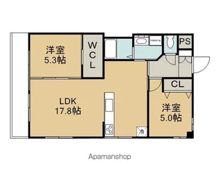 ツインヒルズ B【1階】の間取り