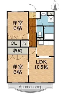 ブール・ド・ネージュ【1階】の間取り