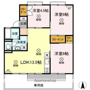 エステート竹内【1階】の間取り