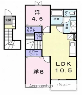 サンライズ【2階】の間取り