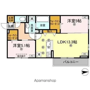 コンフォリア木太【3階】の間取り