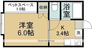 ハイツコスモス【1階】の間取り