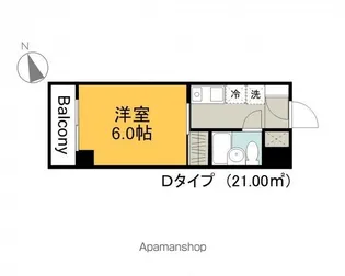 ホワイトシャトー【604号室】の間取り
