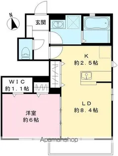 ルミエールB【101号室号室】の間取り