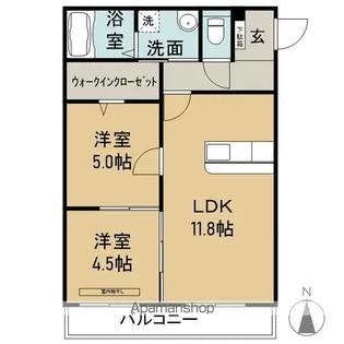 アムール下沖【1階】の間取り