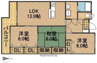 メゾンフロントーサ【2階】の間取り