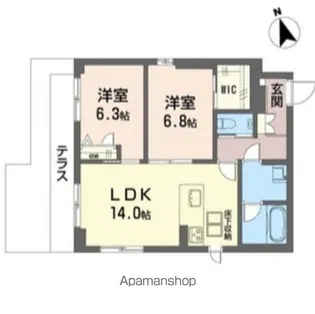 ソレイユ ルヴァン【1階】の間取り
