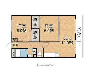 グレースランド【202号室】の間取り
