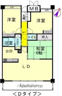 レゾナンス庚午【3階】の間取り