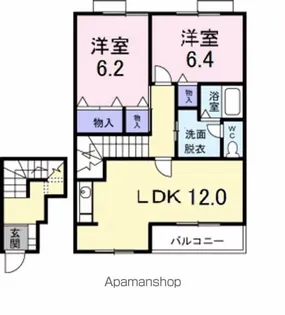 ビサイド・ハイウェイ C【2階】の間取り