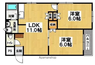 エクシードアキ【301号室】の間取り