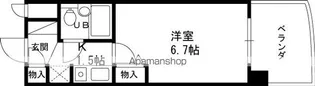 デ・リード高井田駅前【801号室】の間取り