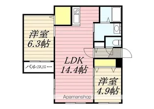 ブランシャール新琴似【4階】の間取り