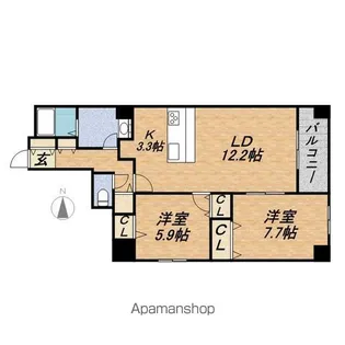 MODENA近代美術館【601号室】の間取り