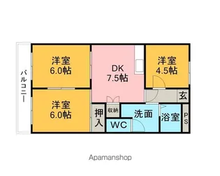 エクセル東刈谷【202号室】の間取り