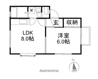 クレセントあべ【101号室】の間取り
