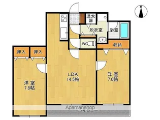 メゾン陸奥Ⅱ【706号室】の間取り