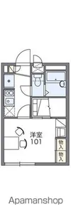 レオパレスオルペミ【101号室】の間取り