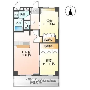 エクセル中金谷【2階】の間取り