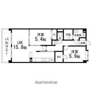 コスモ茉莉【302号室】の間取り