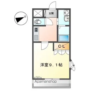 ハイム行村【1階】の間取り