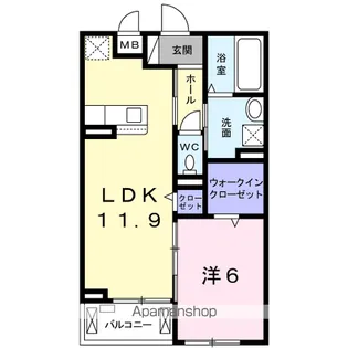 グランデ スクエア【202号室】の間取り