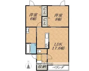 ステラⅡK【2階】の間取り