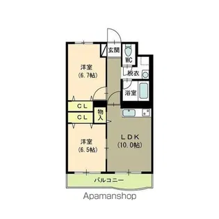 マンションフローラ【3階】の間取り