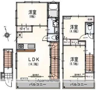 3LDKの間取り画像