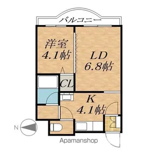 リッツアハイム稲田【2階】の間取り