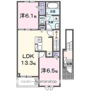 グランマーレ 糸 Ⅲ【2階】の間取り