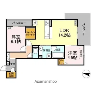 DーCRINUM桜堤【2階】の間取り