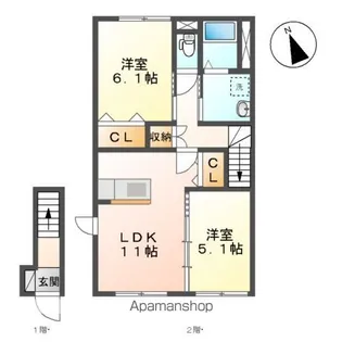 サニーヒル【201号室】の間取り