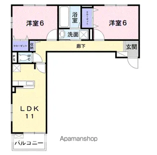 アルカンジュ光 壱番館【3階】の間取り