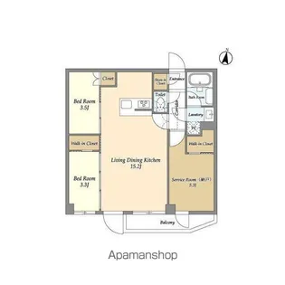 東京都練馬区中村3丁目【マンション】の間取り