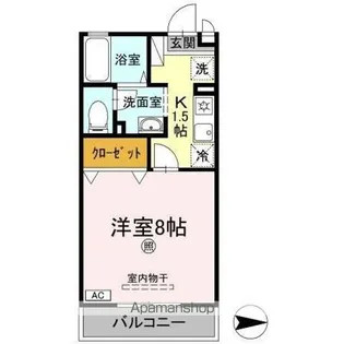 ベルシャトル B棟【2階】の間取り