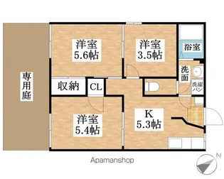 サクラメント【103号室】の間取り