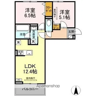クレール林V【2階】の間取り