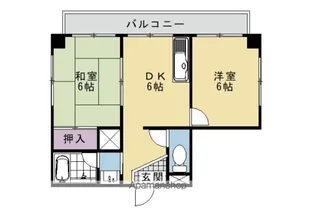 タウンコーポくつかけ【505号室】の間取り