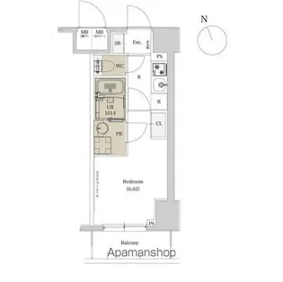 エスタート品川戸越Ⅱ【5階】の間取り