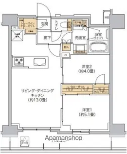 リビオメゾン西麻布【11階】の間取り