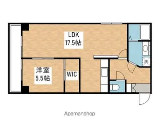 1LDKの間取り画像