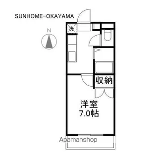 サンハイツ学南Ⅰ【305号室】の間取り